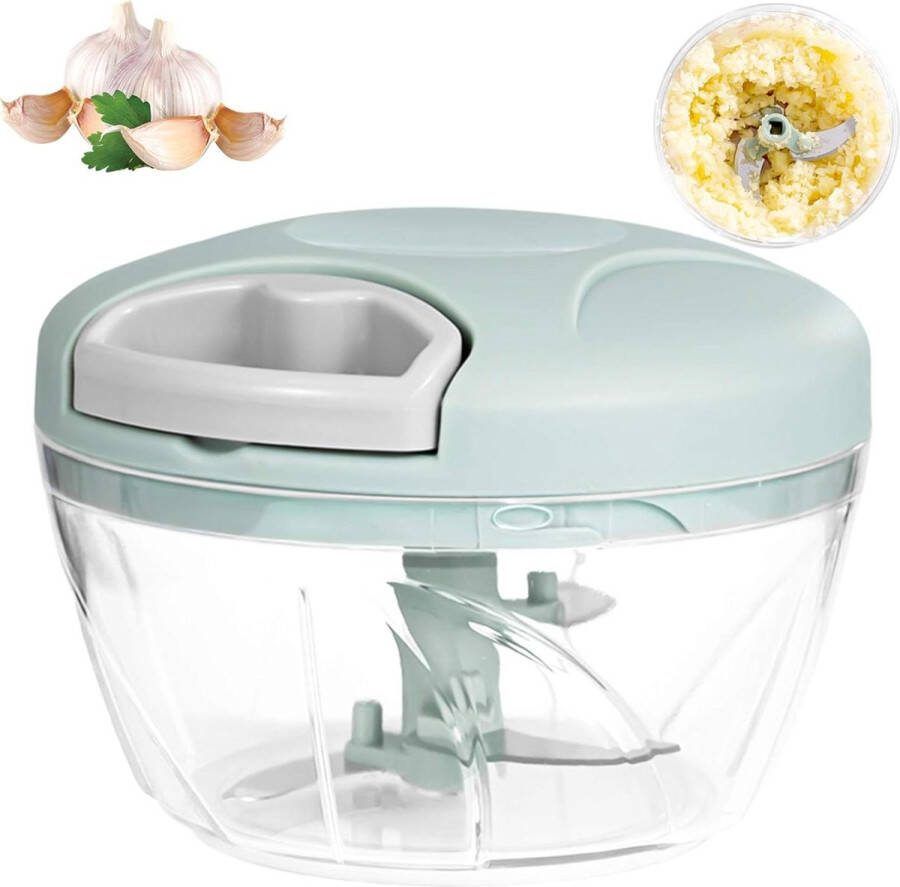 Knoflookpers handmatig chopper 500 ml ideaal voor groenten en fruit uien noten tomaten