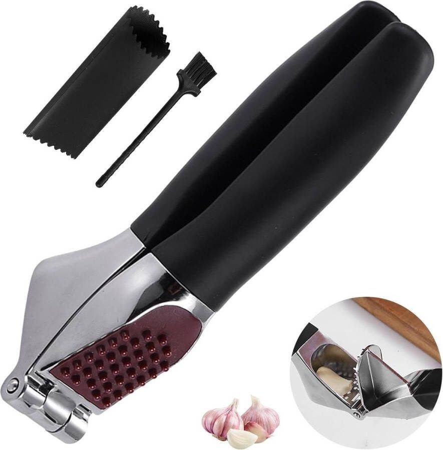 Knoflookpers Heavy Duty RVS Ergonomisch Handvat Knoflookmolen Gemberpers Keuken Knoflookbreker Grinder Vaatwasmachinebestendig knoflookpers