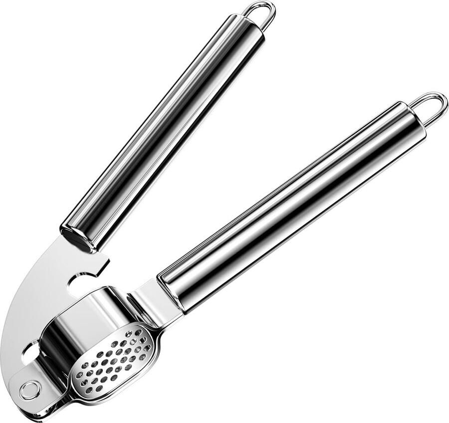 Knoflookpers knoflooksnijder van roestvrij staal 20 cm knoflookpers praktische keukenhulp vaatwasmachinebestendig comfortabel en gemakkelijk te reinigen sterk en robuust