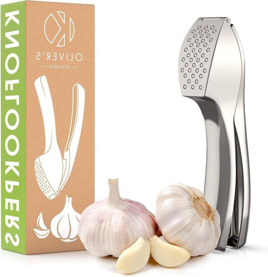 Knoflookpers Premium Gebruiksvriendelijk en makkelijk te reinigen Geweldig voor het pletten van knoflook en gember (pellen niet nodig) Gaat levenslang mee – Duurzaam