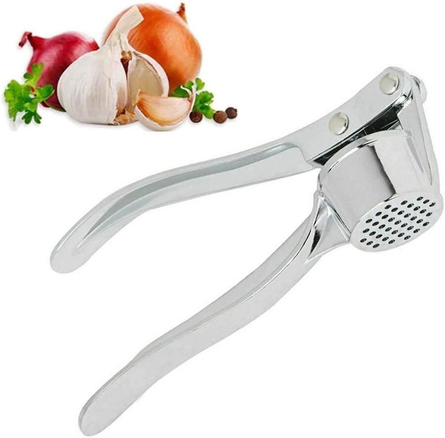 Knoflookpers Roestvrij-Staal Crusher Gehaktmolen Gember Dunschiller Squeezer Heavy Duty Zinklegering Chopper Professionele Voedsel Prep Grade Vaatwasser Veilig