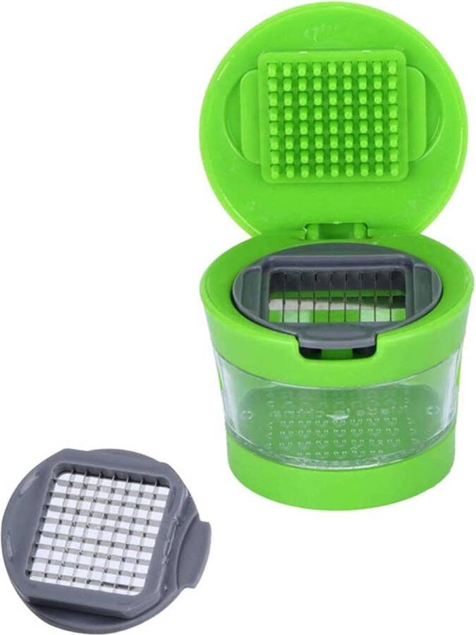 Knoflookpers Roestvrij Staal Gember Chopper Keuken Knoflook Crusher met Opslag Voedselhulp voor Groenten en Fruit Snijden