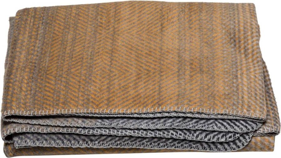 Knuffeldeken van katoen 150 x 200 cm deken met patroon kleurverloop pluizig