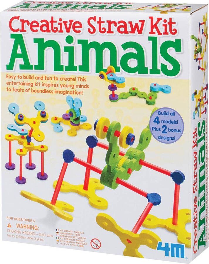 Knutselen Dieren bouwen met rietjes