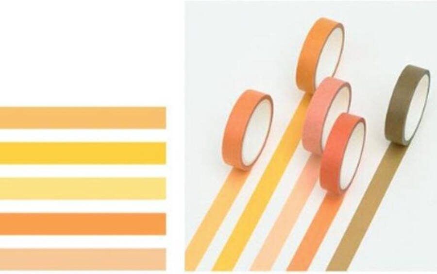 Knutselen Set 5 verschillende rolletjes Washi Tape Indian Summer| Masking Tape