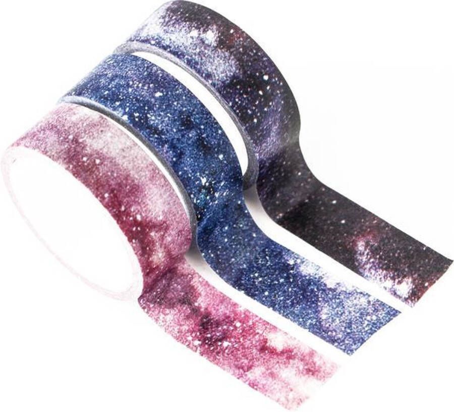 Knutselen Set van 3 rolletjes Japanse Washi Tape Galaxy Masking Tape