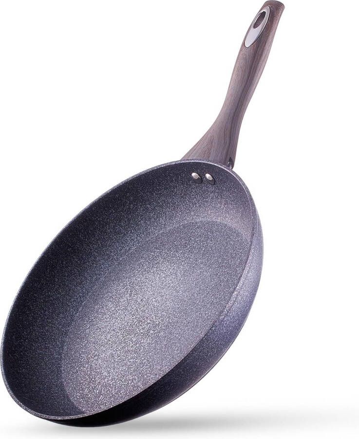 Koekenpan 28 cm Inductiepan Aluminium pan met antiaanbaklaag Koekenpan 28 cm Inductie Koekenpan met anti-aanbaklaag Gecoate pan voor gaskookplaat Inductiepan met Graniet coating