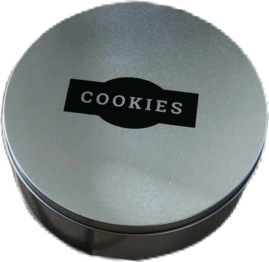Koektrommel blikken doos met los deksel koekjes opbergdoos bewaardoos cookies