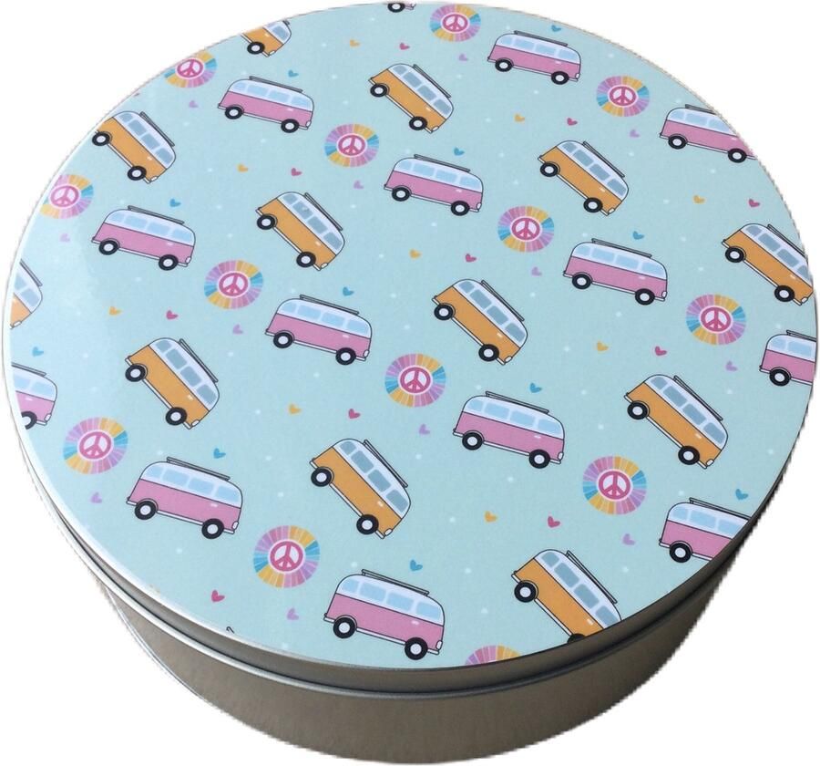 Koektrommel cake blikken doos met deksel koekjes opbergdoos bewaardoos