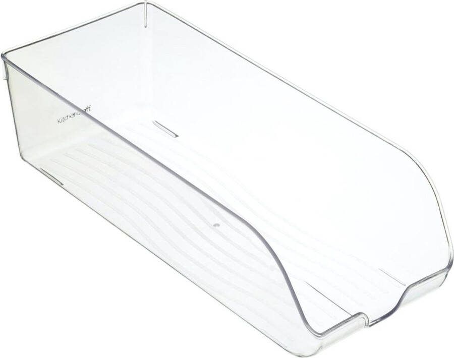 Koelkast Organizer Blikjes- en Blikjeshouder 345 x 14 x 95 centimeter Doorzichtig Plastic blikjeshouder koelkast