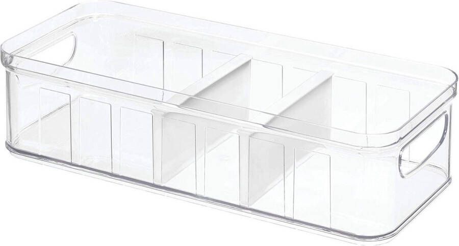 Koelkastdoos grote BPA-vrije plastic opbergdoos opbergsysteem voor keuken of kantoor helder 38 1 x 16 5 x 9 5 cm