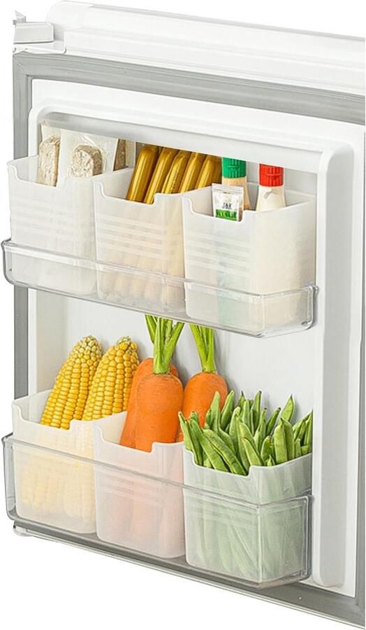 Koelkastorganizer 6 stuks transparante koelkastorganizerset multifunctionele refluerator organizer voorraadkast organizer koelkast voor het opbergen van koelkast eetkamer