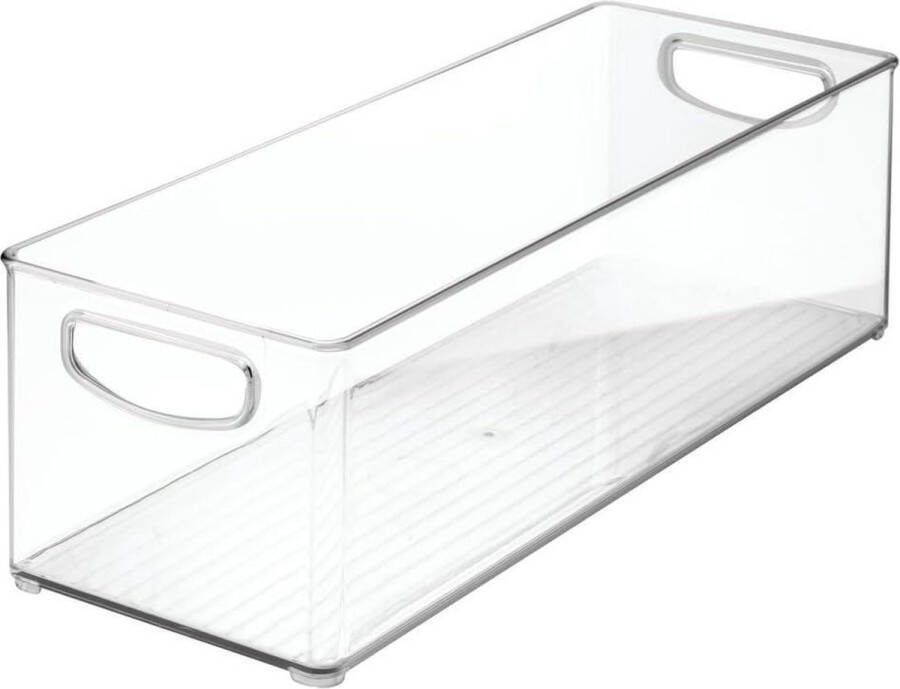 Koelkastorganizer iDesign stapelbare opbergcontainer met handgrepen medium en diepe BPA-vrije ladeorganizer praktische keukenorganisatie