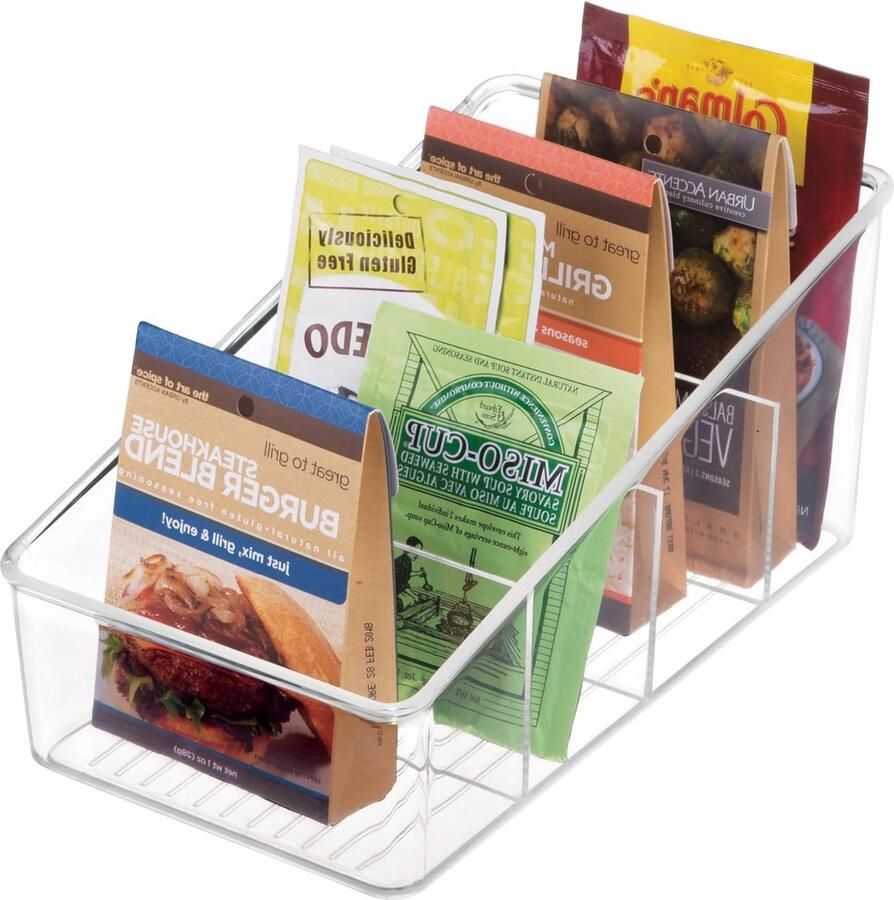 Koelkastorganizer Opbergdoos iDesign Verdeelde opbergcontainer BPA-vrije Doorzichtige ladeorganizer Keuken koelkast Praktische organisatie