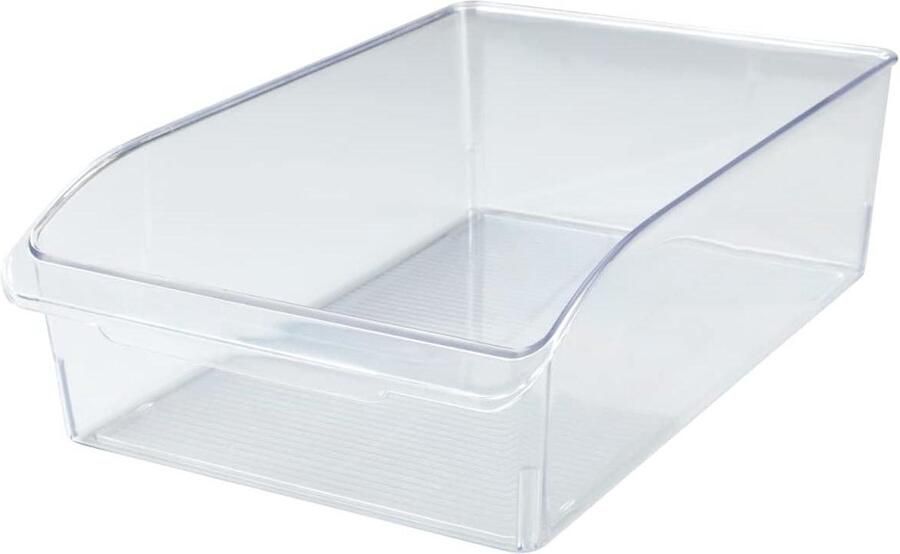 Koelkastorganizer Opbergdoos L transparant design voor het sorteren van levensmiddelen 20 x 95 x 31 cm van robuust PET