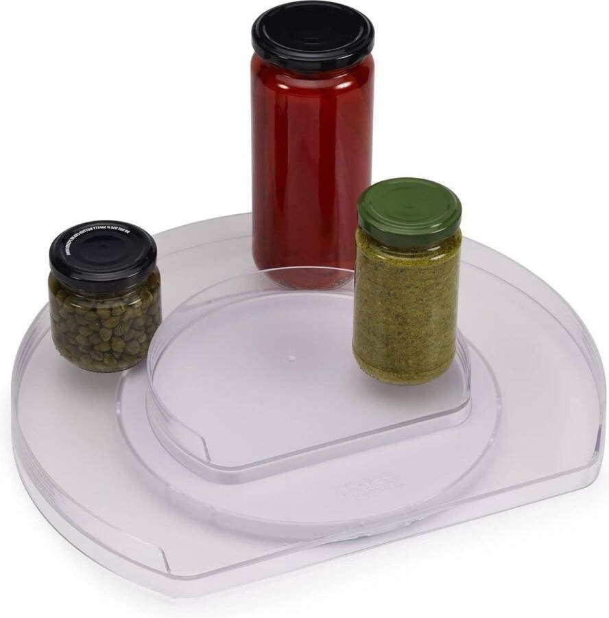 Koelkastorganizer Opbergdoos Lazy Susan 360º gedraaide koelkast organizer Voedselopslag Anti-slip basis BPA-vrij