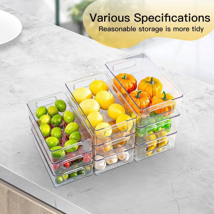 Koelkastorganizer set voorraadkamer snacks blikjes keuken HOGE KWALITEIT MATERIAA set van 6