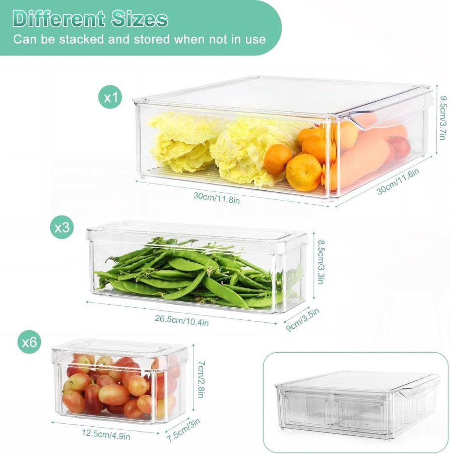 Koelkastorganizer set voorraadkamer snacks blikjes keuken HOGE KWALITEIT MATERIAAL 10stuks