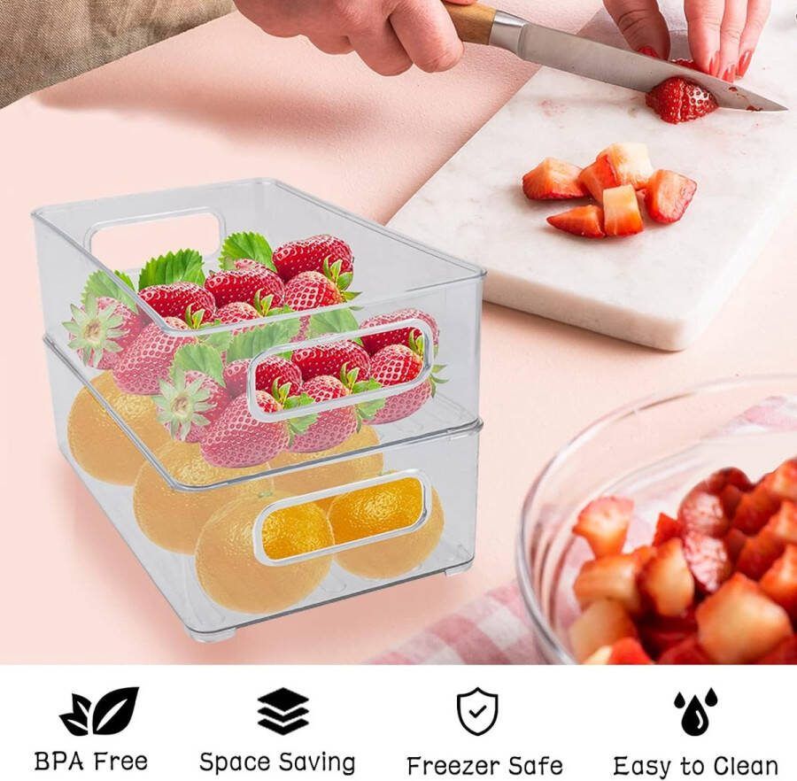 Koelkastorganizer set voorraadkamer snacks blikjes keuken HOGE KWALITEIT MATERIAAL 4stuks