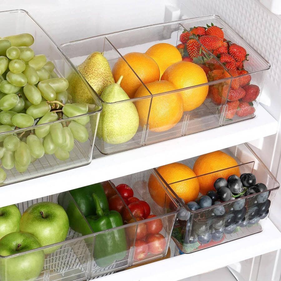 Koelkastorganizer set voorraadkamer snacks blikjes keuken HOGE KWALITEIT MATERIAAL 5 Pak