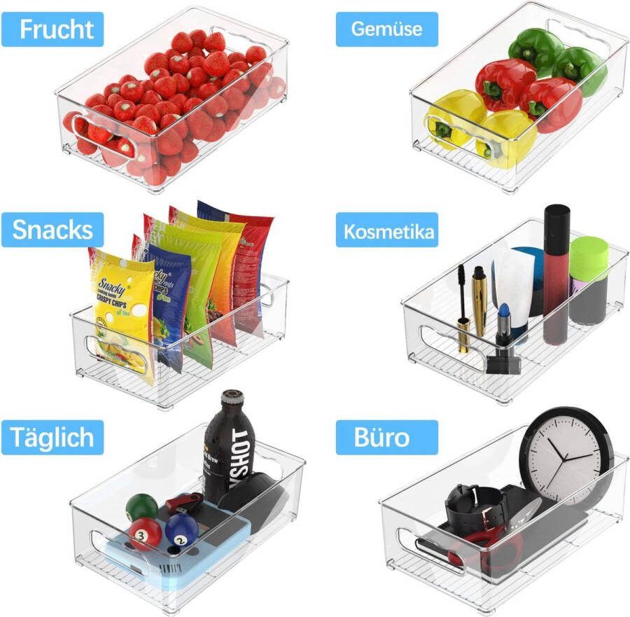 Koelkastorganizer set voorraadkamer snacks blikjes keuken HOGE KWALITEIT MATERIAAL 6 stuks