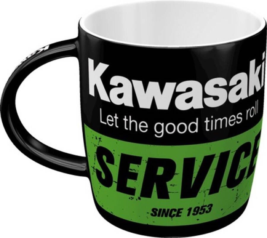 Nostalgic Art Merchandising Koffie Beker Mok – Kawasaki Service Since 1953