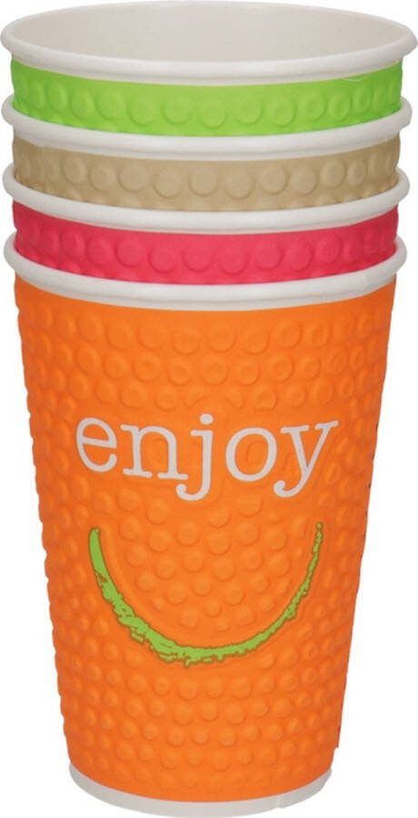Koffiebeker Enjoy bubble dubbelwandig 16oz 475ml
