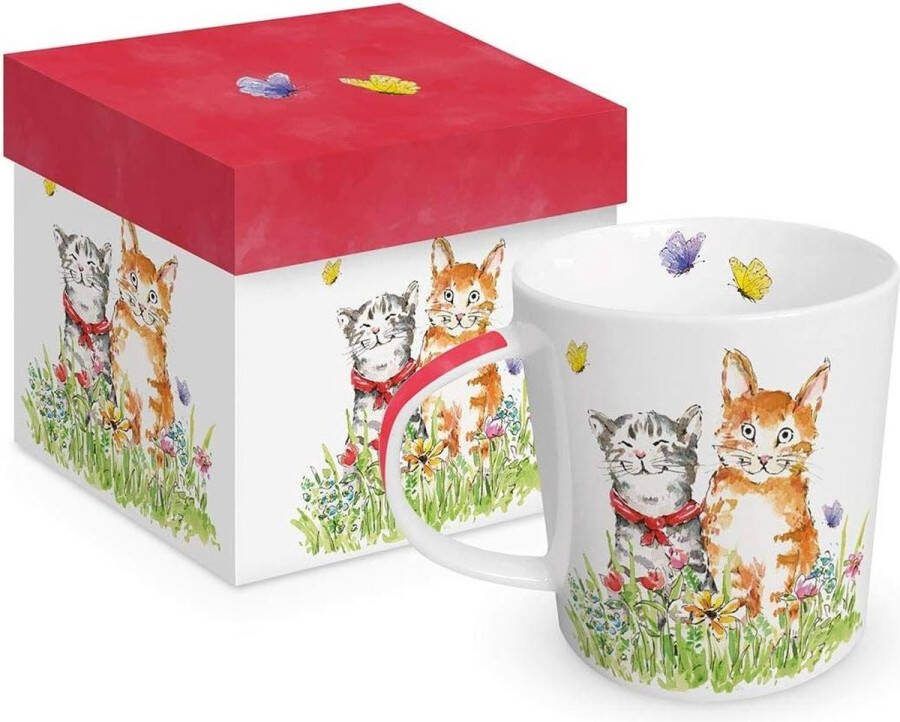 Koffiebeker voor katten Geschenkdoos met dierenmotief Cadeauset met O'Malley & Friend