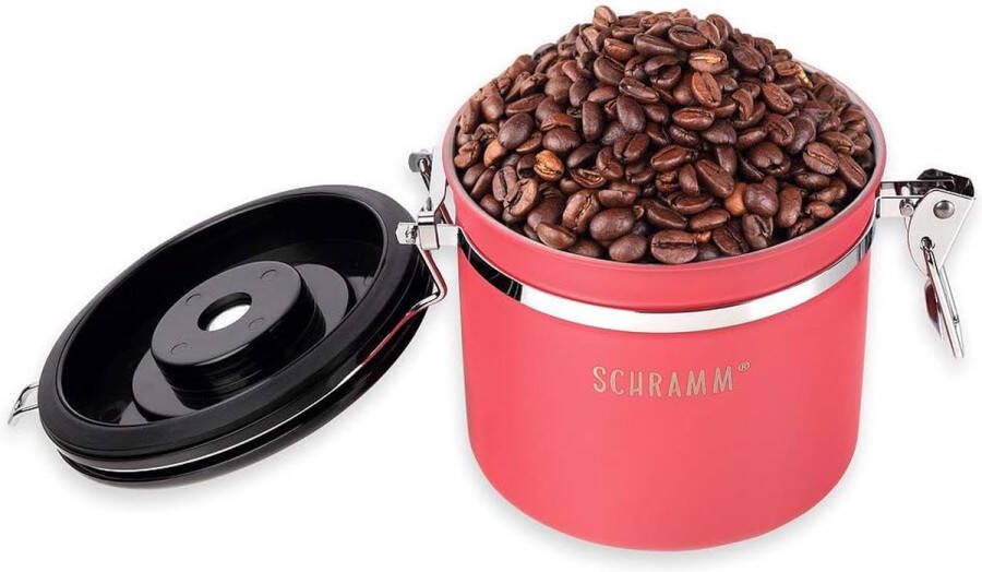 Koffieblik 1200 ml in 10 kleuren met doseerlepel Hoogte: 12cm koffieblikjes koffiehouder van roestvrij staal rood