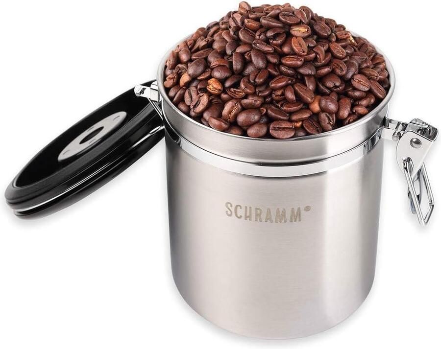 Koffieblik 1500 ml in 10 kleuren met doseerlepel Hoogte: 15cm koffieblik Roestvrijstalen koffiecontainer Kleur:silber