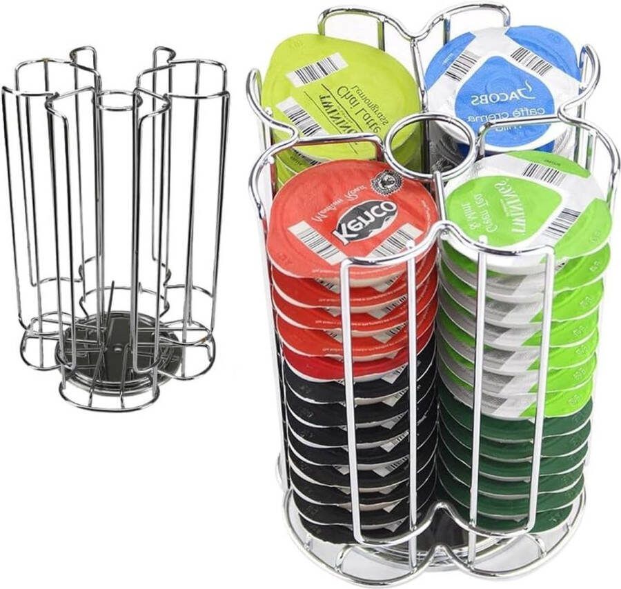 Koffiecapsulehouder compatibel voor 52 Tassimo-capsules standaard voor Tassimo-koffiecapsules 360° draaibaar en antislip koffiepadhouder