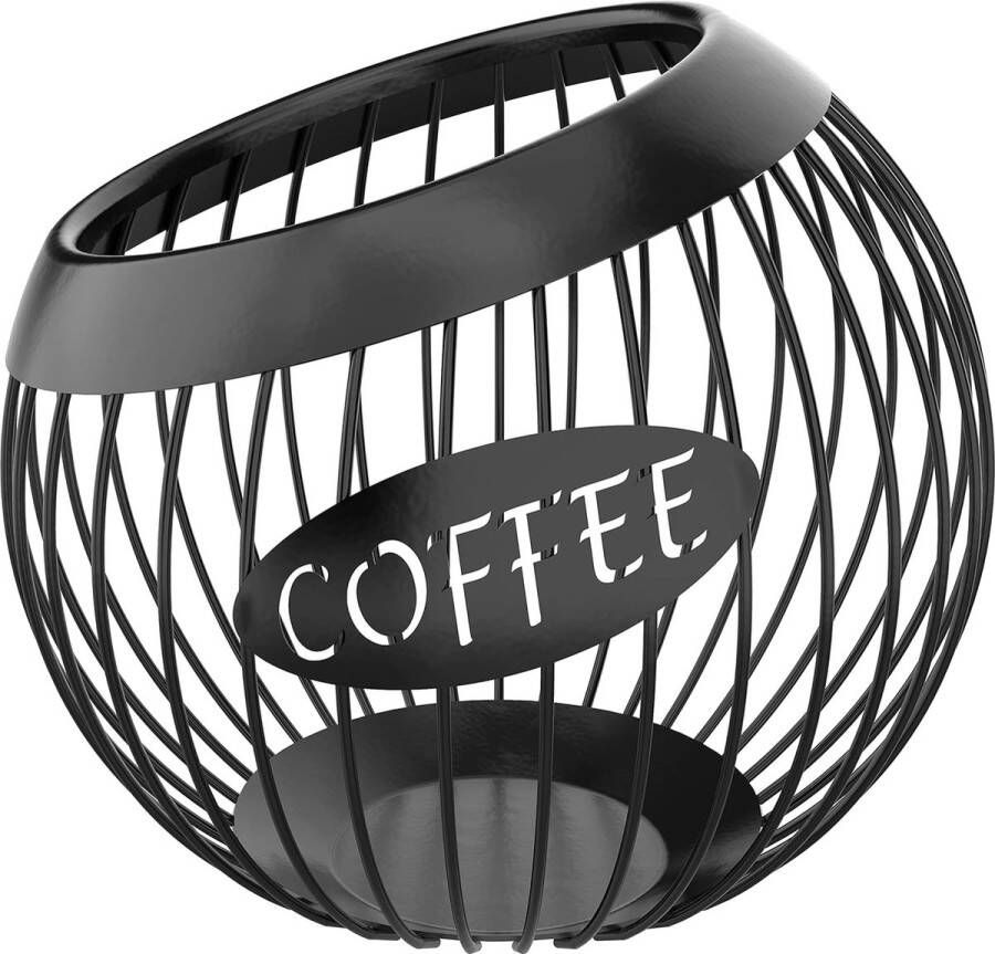 Koffiecapsulehouder Grote capaciteit K-kop en espressokoffiecapsule-organizer voor toonbankkoffiecapsules Opbergmand Metaal