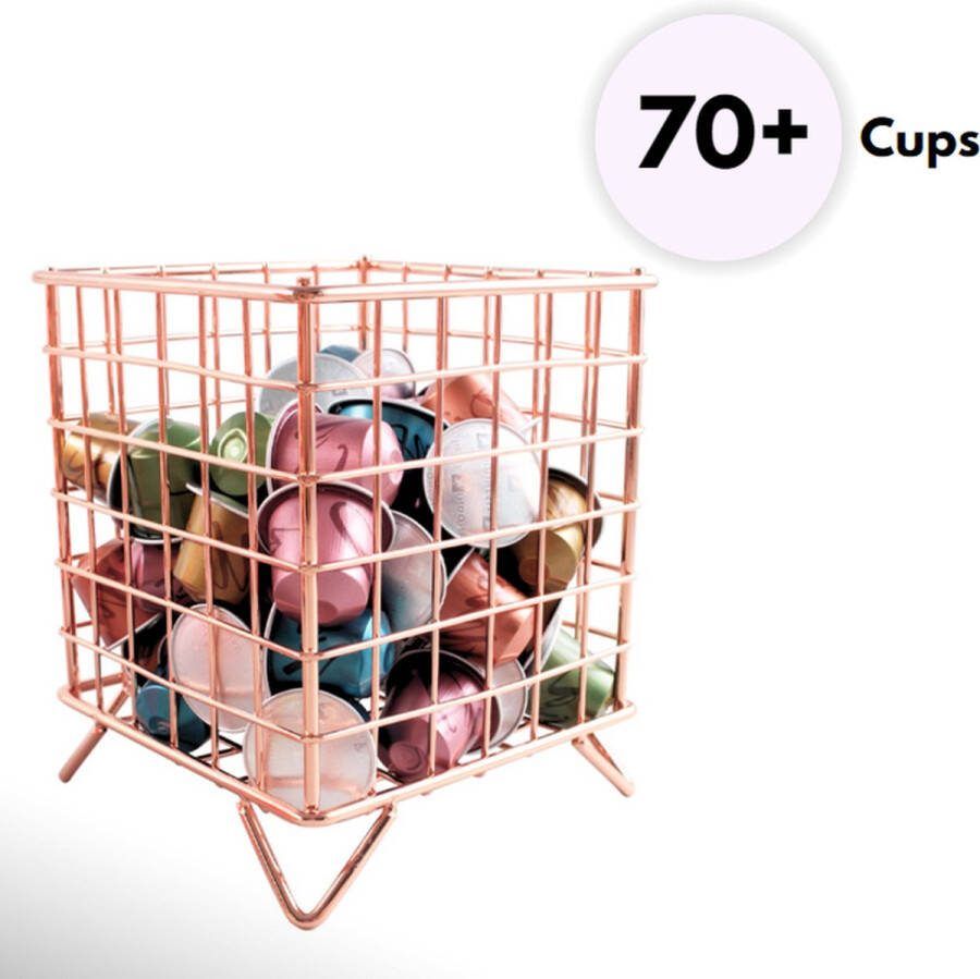 Koffiecups houder Capsulehouder nespresso Capsulehouder dolce gusto ijzer Roze Vierkant