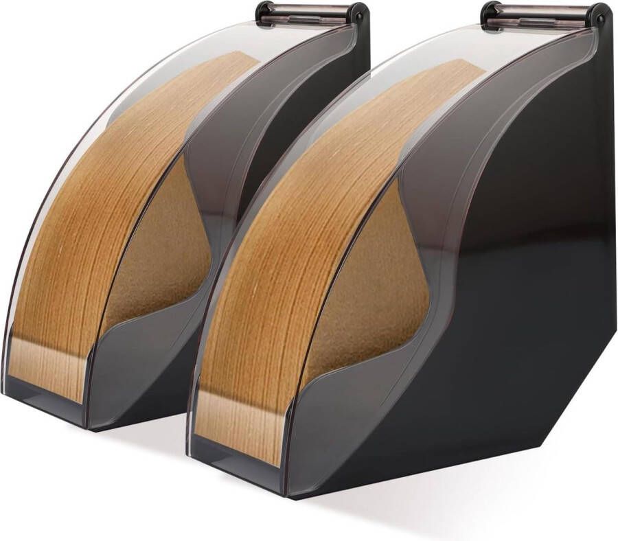 Koffiefilter opbergdoos met deksel zwart voor kegelkoffiefilter opslagcapaciteit 100 papieren filters