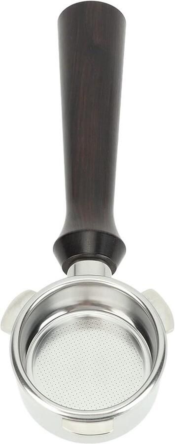 Koffiefilterhouder Roestvrijstalen Dubbele Uitloop 54 Mm voor Breville 870 880 Koffiezetapparaat F Sandelhout