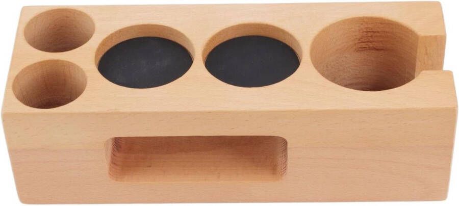 Koffiefilterhouder voor Houten Sabotage 5 Gaten Espresso Tamper Mat Stand DIY Espresso Machine Accessoires voor Thuis(S)