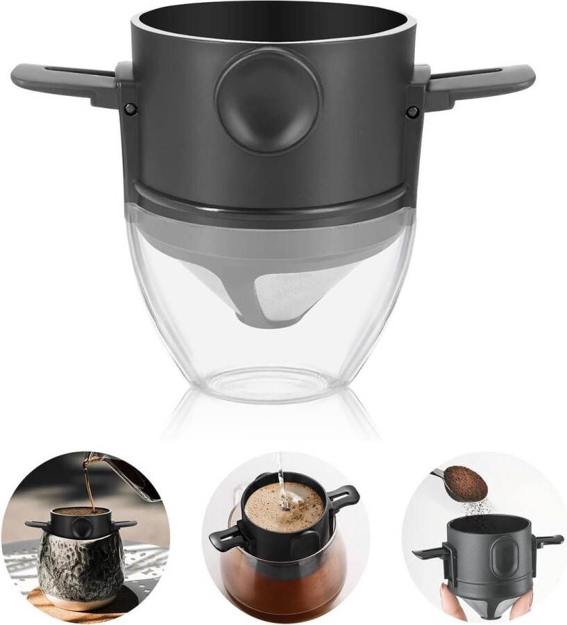 Koffiefilterhouder voor permanente koffiefilters roestvrij staal herbruikbaar maat 2-4