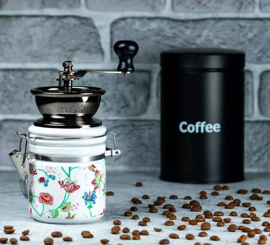 Koffiemaler – Vintage Koffiemolen – Bonenmaler – Koffie Grinder – Handmatige Koffiemolen – Verschillende Grofheidsstanden – Koffieschepje met clip