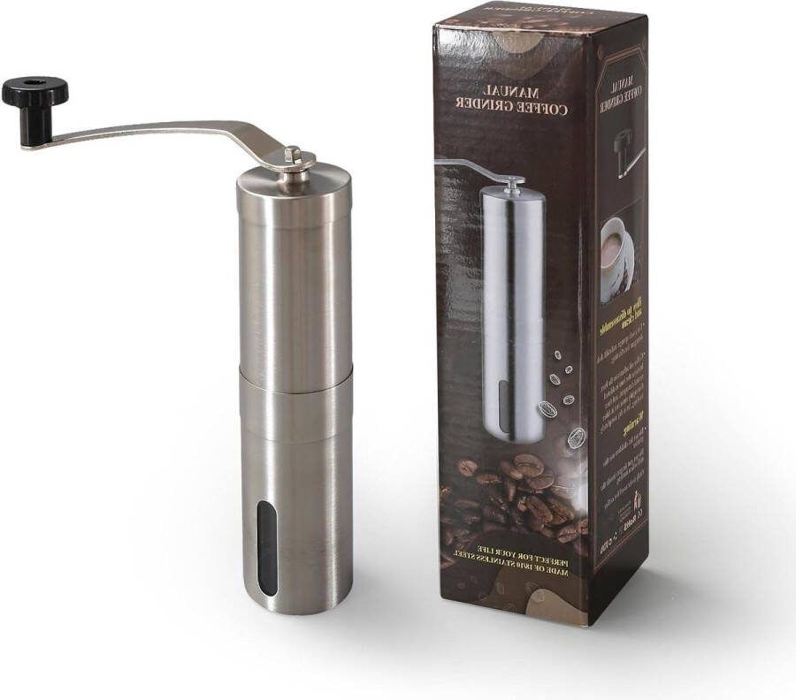 Koffiemolen Draagbare Handmatige Roestvrij Staal Koffiemolen Automatische Instelling Koffiearoma Flexibiliteit
