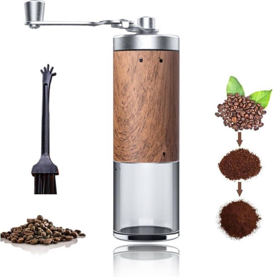 Koffiemolen handmatig roestvrij staal draagbaar espresso braam voor thuisgebruik camping en reizen