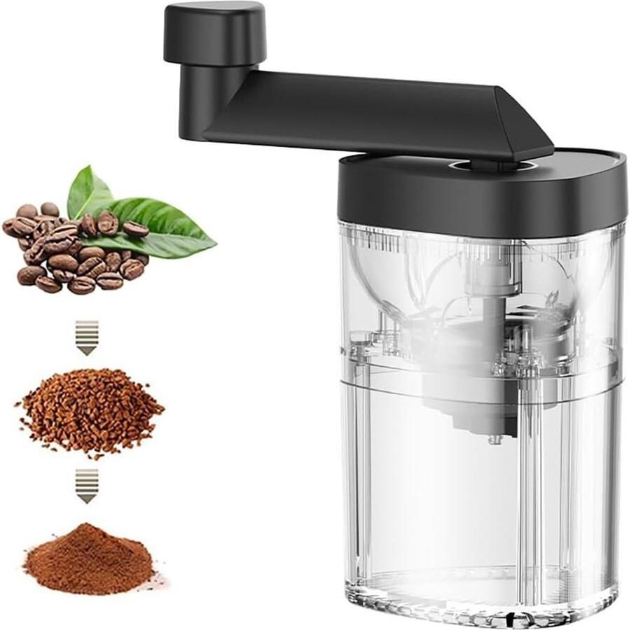 Koffiemolen Handmatige roestvrijstalen koffiemolen met kegelmolen Traploos keramisch maalwerk Nauwkeurige maalgrade-instelling voor koffie