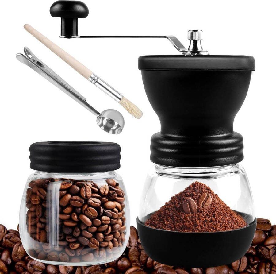 Koffiemolen met keramische maalkern voor espresso moka en French Press