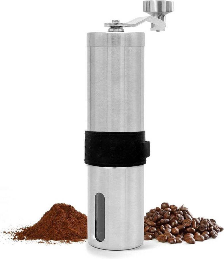 Koffiemolen Roestvrij stalen handmatige koffiemolen met keramisch maalwerk traploos verstelbare molen handbediende espressomolen voor verse koffie