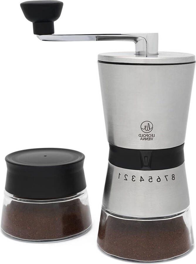 Koffiemolen zilver elektrische koffiemolen met maalschijven
