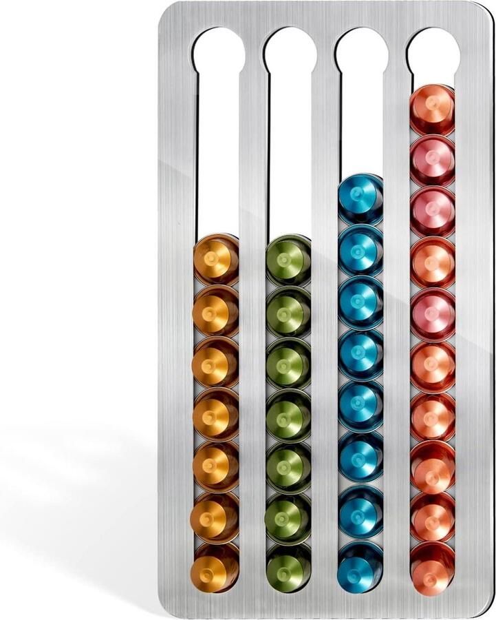 Koffiepadhouder roestvrij staal 40 stks Nespresso Original Line Pods Koffie Capsules Houder 16 L x 86 W Coffee Capsule Holder