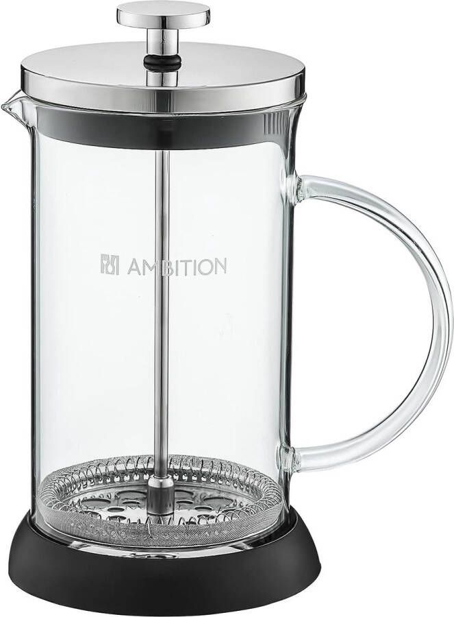 Koffiepers French Press 600 ml borosilicaatglas koffiemaker roestvrij staal zeef fijnmazig glazen handvat eenvoudig ontwerp Rafaella