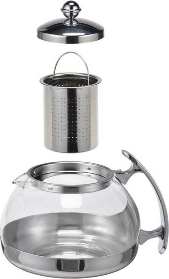 Merkloos Sans marque Koffiepot theekan theepot met filter 1 2 liter Theekannen en koffiepotten