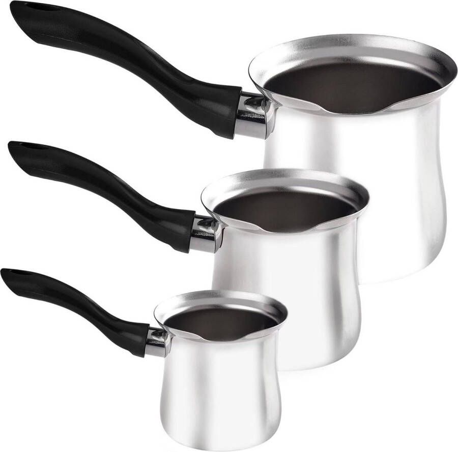 Koffiepot Zwart 3 Stuk Turkse Koffiepot