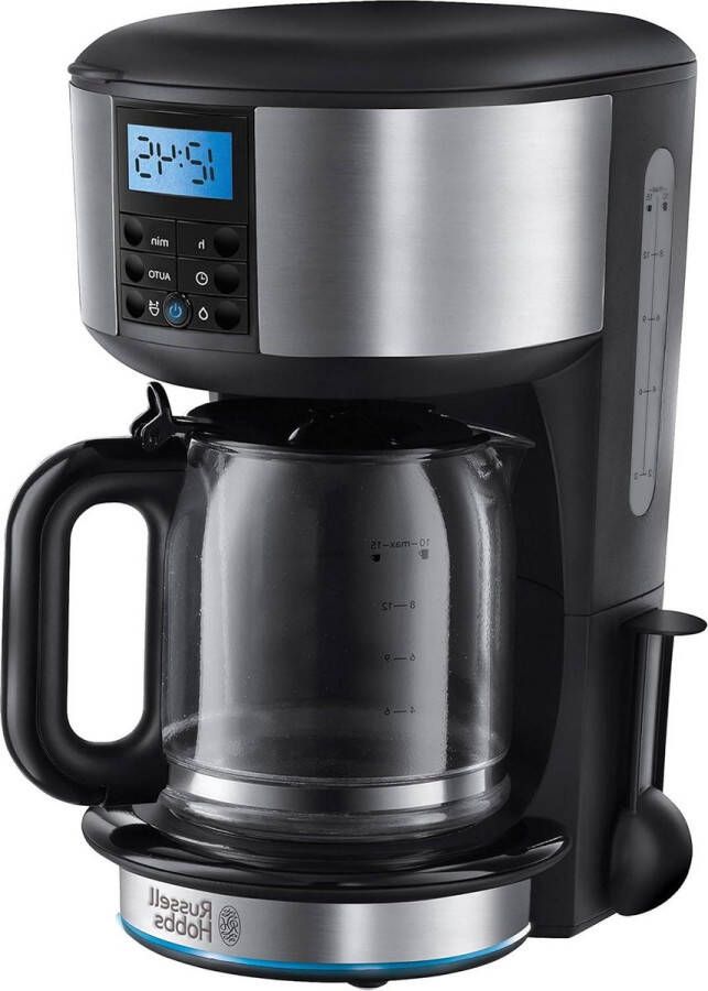 Koffiezetapparaat 1.25 Liter Glazen Kan 10 Grote Koppen Uitneembare Filterhouder Programmeerbare Timer Automatische Reiniging