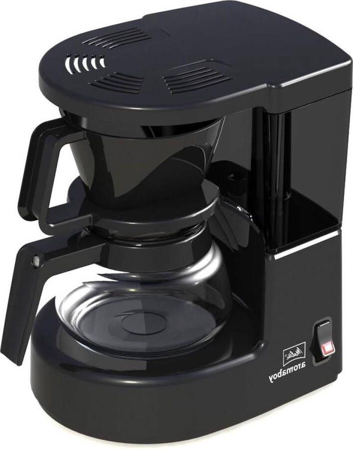 Koffiezetapparaat Aromaboy Glazen Pot Voor 2 Kopjes Filterelement Zwart Compact formaat
